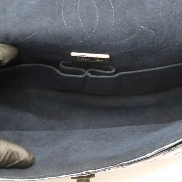 Chanel Blue/Silver Quilted Python Reissue 2.55 Classic Flap Bag 13874706 - Picture 5 of 15